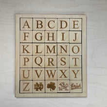 Load image into Gallery viewer, Notre Dame Wooden Alphabet Puzzle