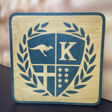 Load image into Gallery viewer, This Keough Hall Wall Sign measures 15.5" x 15.5".