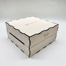 Load image into Gallery viewer, This Notre Dame keepsake box measures 12" x 12" x 6" and can be engraved with your graduate's name and class year!
