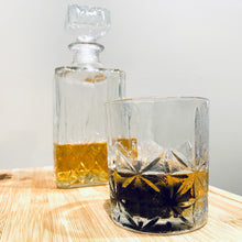 Load image into Gallery viewer, The engraved Notre Dame Whiskey Stones are presented in a laser-cut, handmade box, crafted from walnut wood and engraved with the ND Monogram. The stones are .75" square and the box measures 4" x 3" x 2.25".
