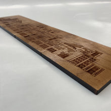 Load image into Gallery viewer, This Notre Dame Stadium Laser Coaster Set is crafted from birch, laser-engraved, and each coaster measures 3.5" x 3.5".