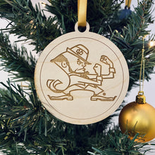 Load image into Gallery viewer, Each ornament is made from birch, laser-engraved, and is 3.25" in diameter.