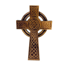 Load image into Gallery viewer, Crafted of solid walnut, this beautiful Celtic Cross will last generations.