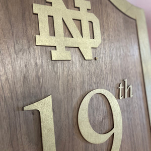 Notre Dame 19th Hole Wall Sign