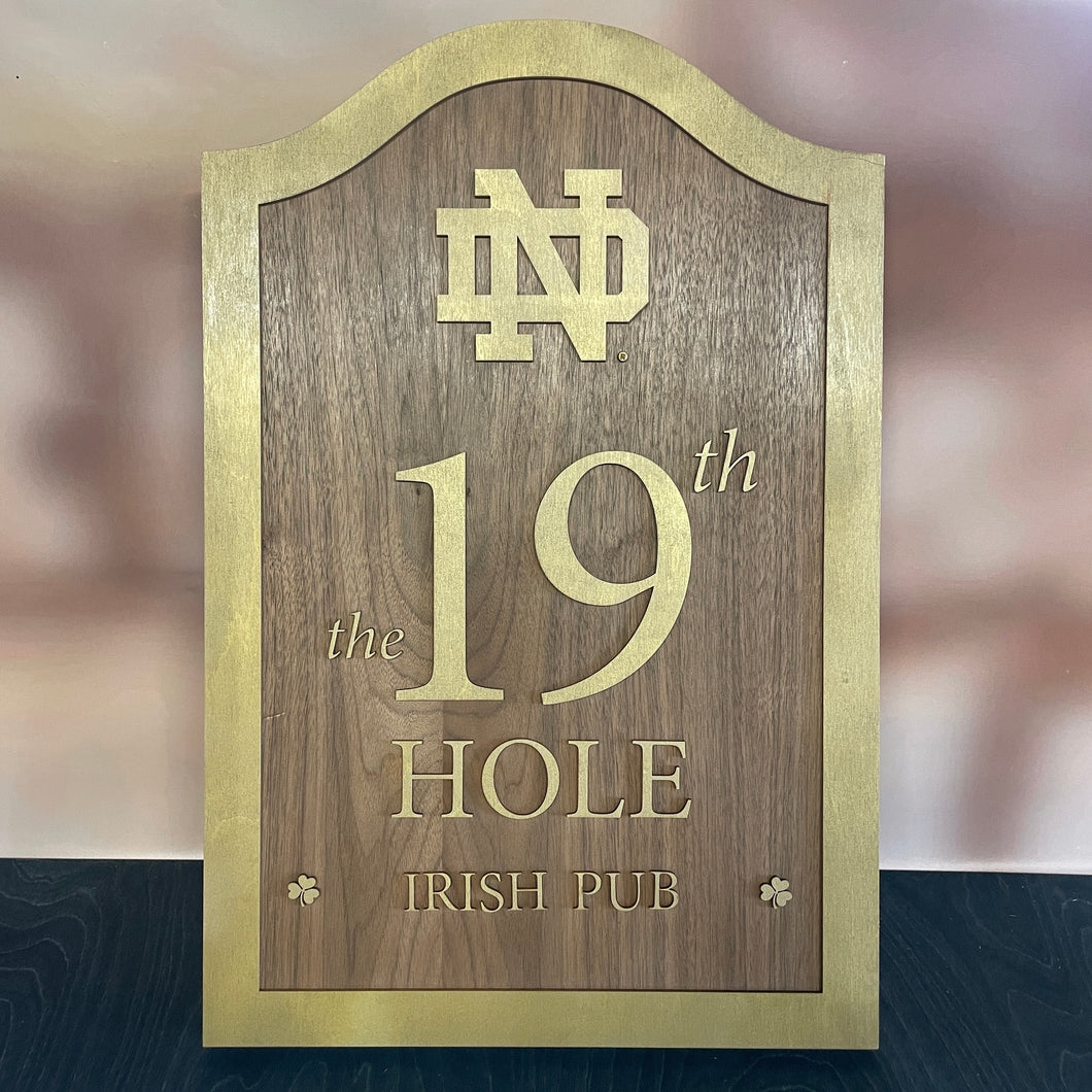 Notre Dame 19th Hole Wall Sign
