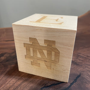 Personalized Notre Dame Baby Block