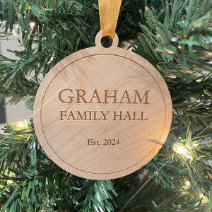 Graham Family Hall Christmas Ornament