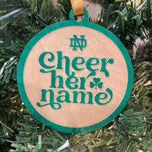 Load image into Gallery viewer, Cheer Her Name Christmas Ornament
