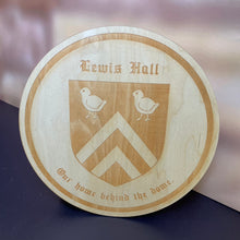 Load image into Gallery viewer,  This Lewis Hall Wall Sign is 15.5&quot; in diameter. 
