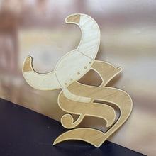 Load image into Gallery viewer, This Siegfried Hall Wall Sign is crafted from unstained, laser-engraved birch wood&nbsp;and measures 17&quot; x 12&quot;. 
