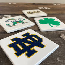 Load image into Gallery viewer, Our stone Notre Dame Coaster Set features full-color art and each coaster measures a substantial 4&quot; x 4&quot; x .25&quot;. 
