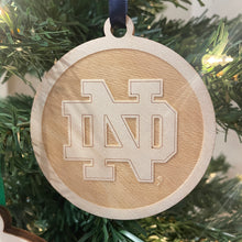 Load image into Gallery viewer, Notre Dame Monogram Christmas Ornament
