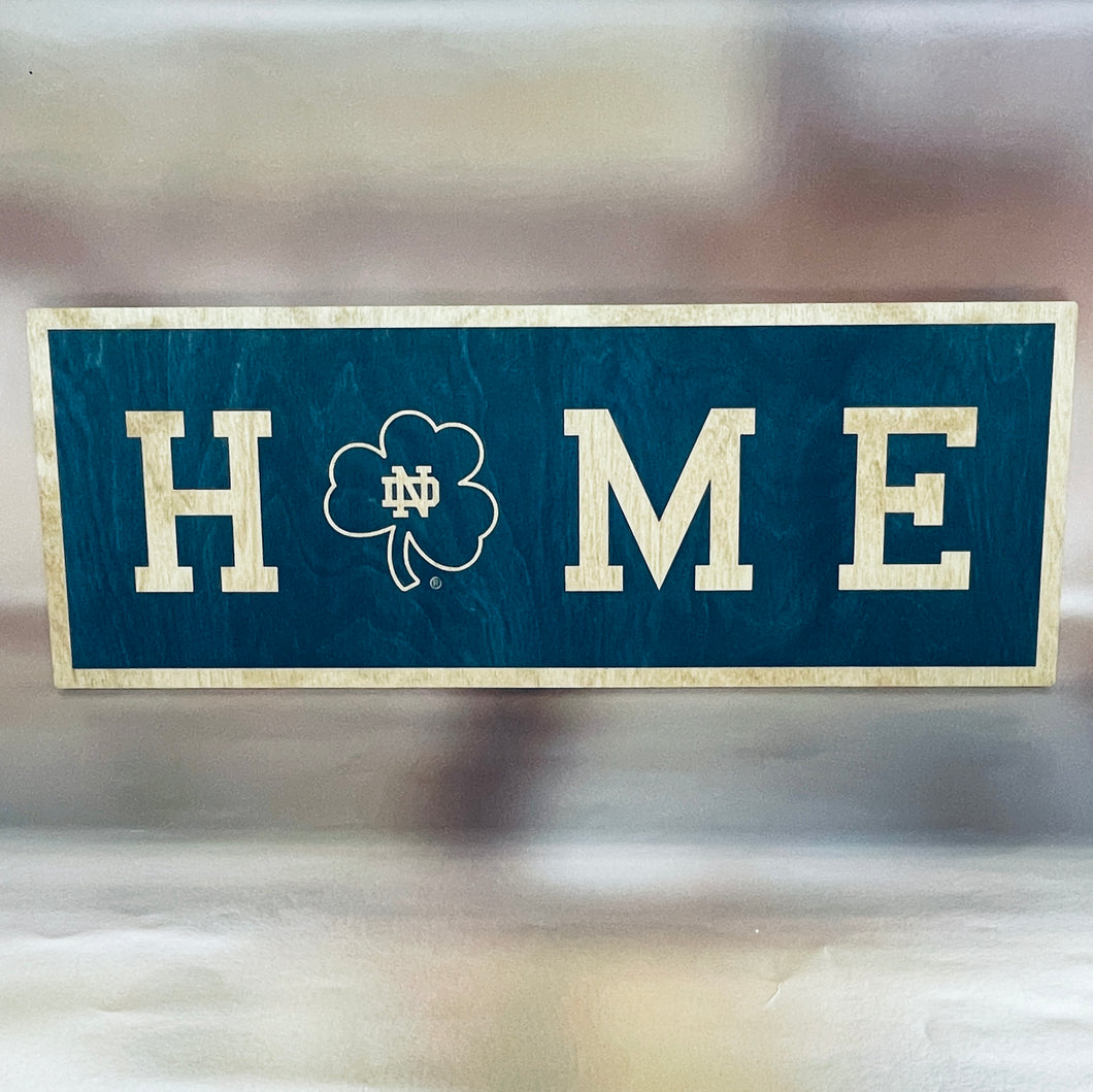 Premium Notre Dame HOME Horizontal Sign