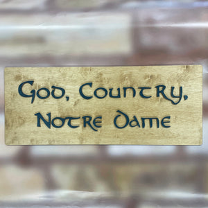 Premium God, Country, Notre Dame Wall Art