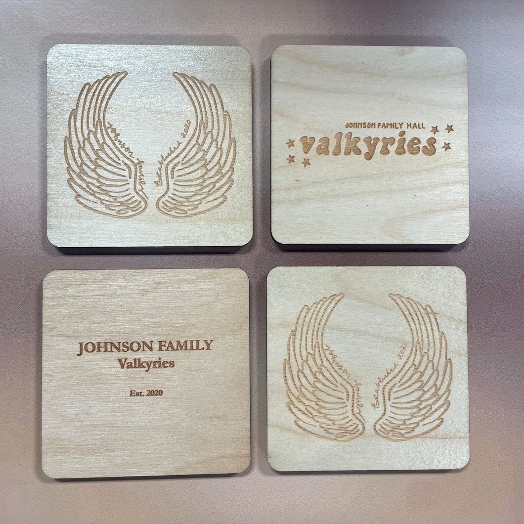 Johnson Family Hall Coaster Set