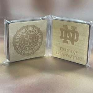 Notre Dame College or School Coaster Sets