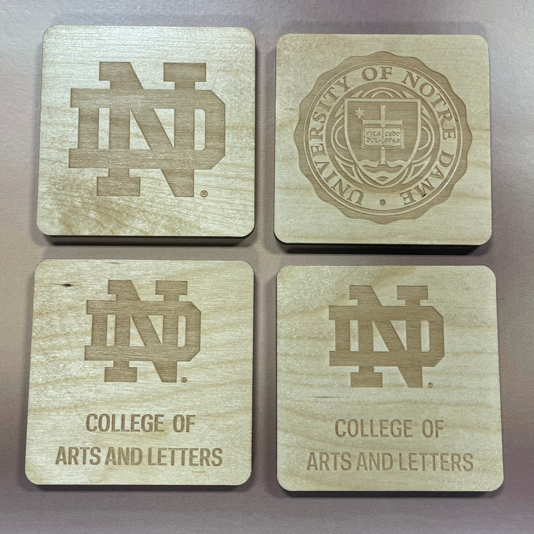 Notre Dame College or School Coaster Sets