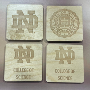 Notre Dame College or School Coaster Sets