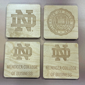 Notre Dame College or School Coaster Sets