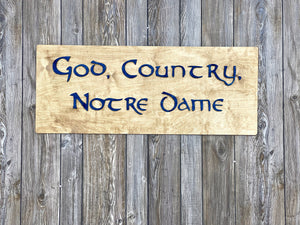 Premium God, Country, Notre Dame Wall Art