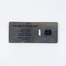 Load image into Gallery viewer, ND ROTC Personalized Stadium Bench Plaque
