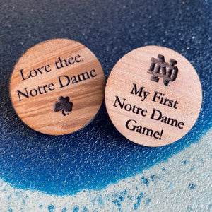 Notre Dame Stadium Bench Wood Pins