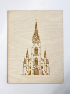 Notre Dame Basilica Laser Print