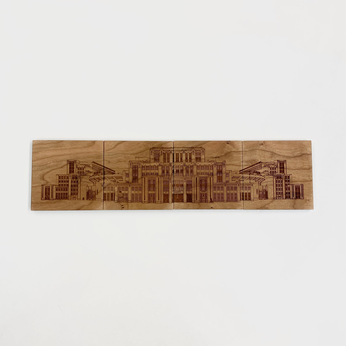 Notre Dame Stadium Laser Print Coaster Set