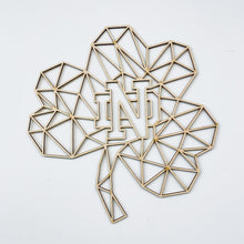 Load image into Gallery viewer, Geometric Notre Dame Shamrock Wall Art

