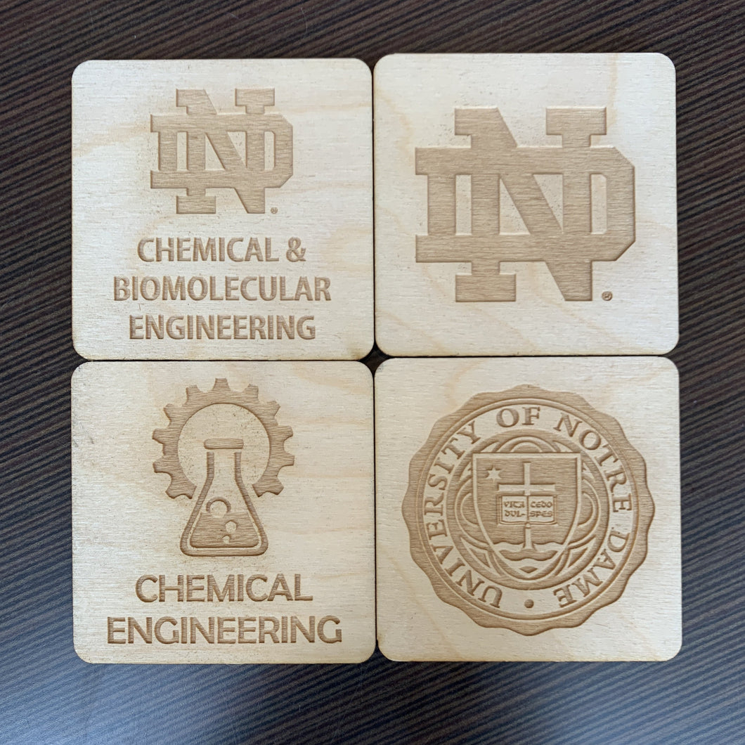 ND Chemical Engineering Coaster Set