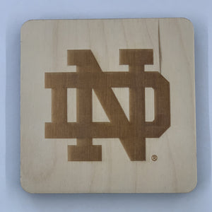 This ND Computer Science Engineering Coaster Set is crafted from birch, laser-engraved, and each coaster measures 3.5" x 3.5".