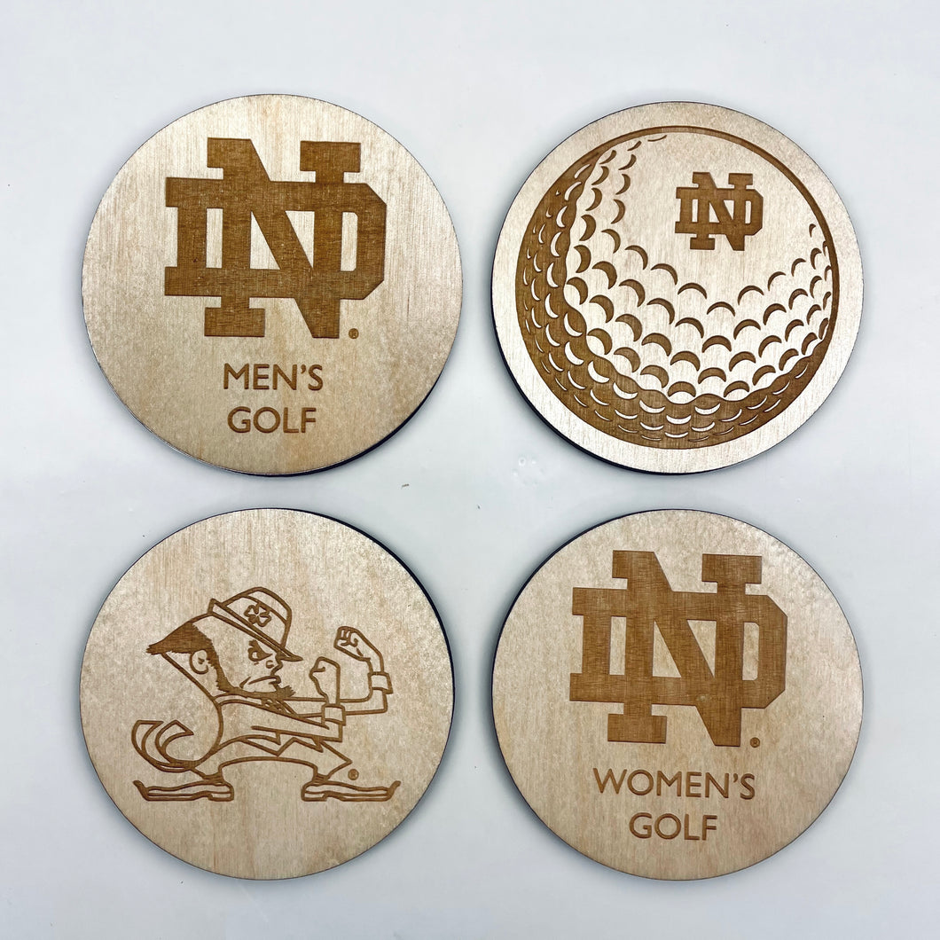 Notre Dame Golf Coaster Set